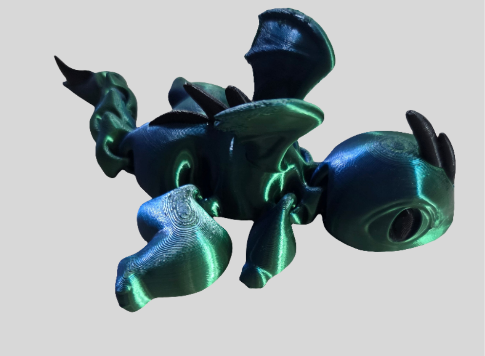 Mini articulated dragon multicolor