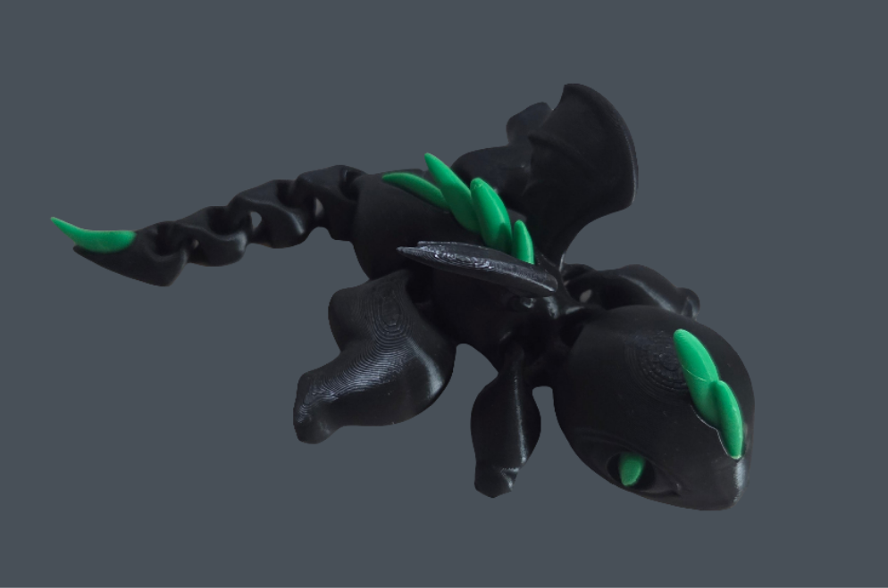 Mini articulated dragon multicolor