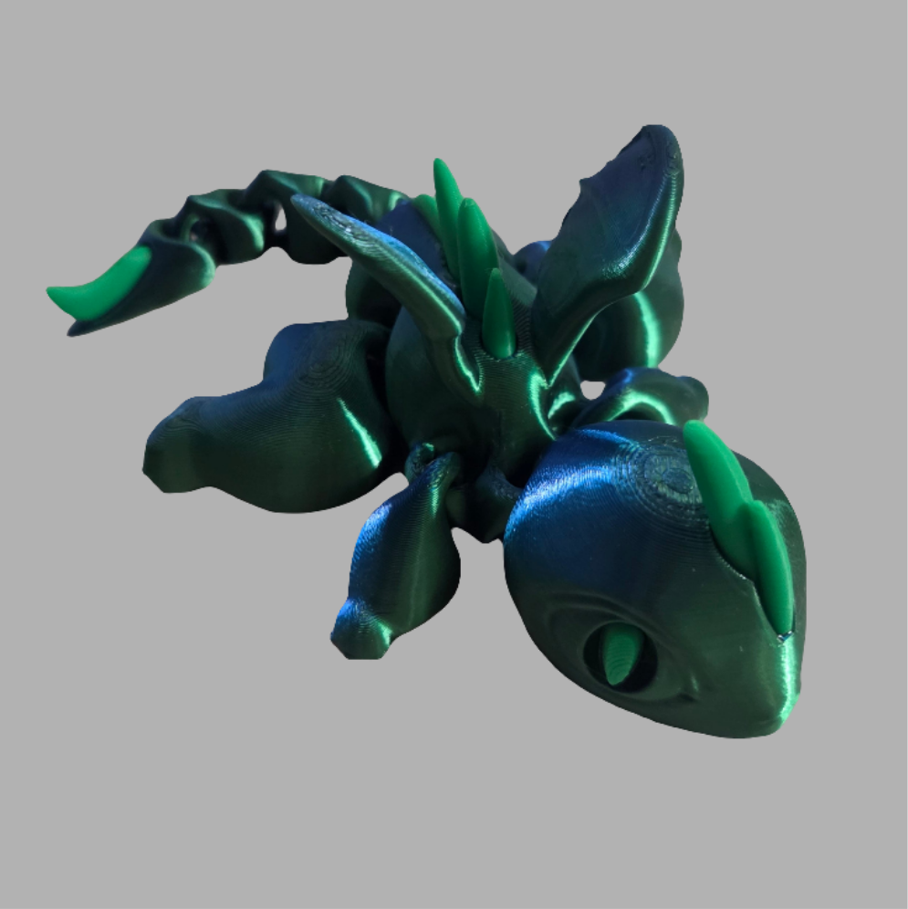 Mini articulated dragon multicolor