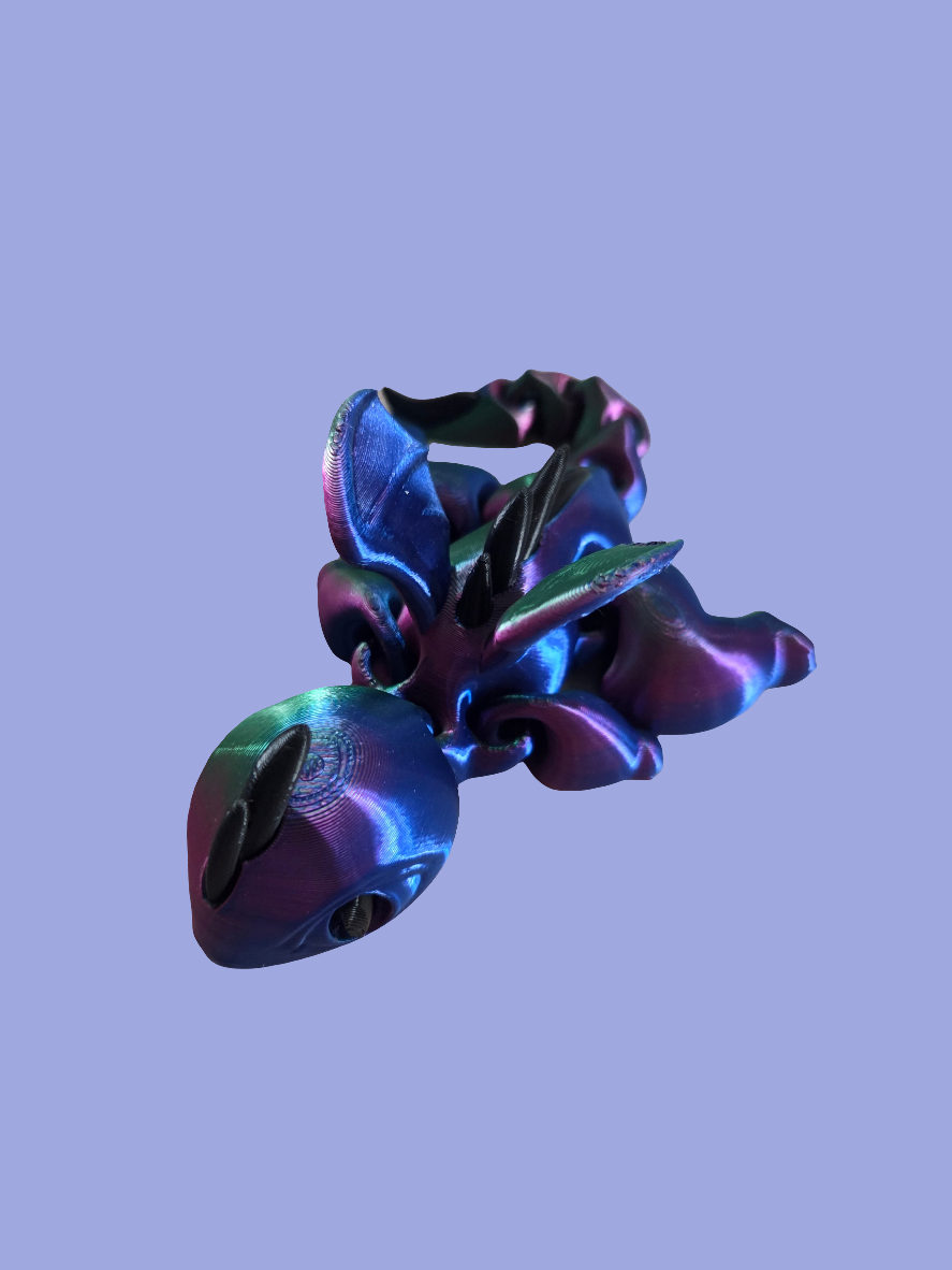 Mini articulated dragon multicolor