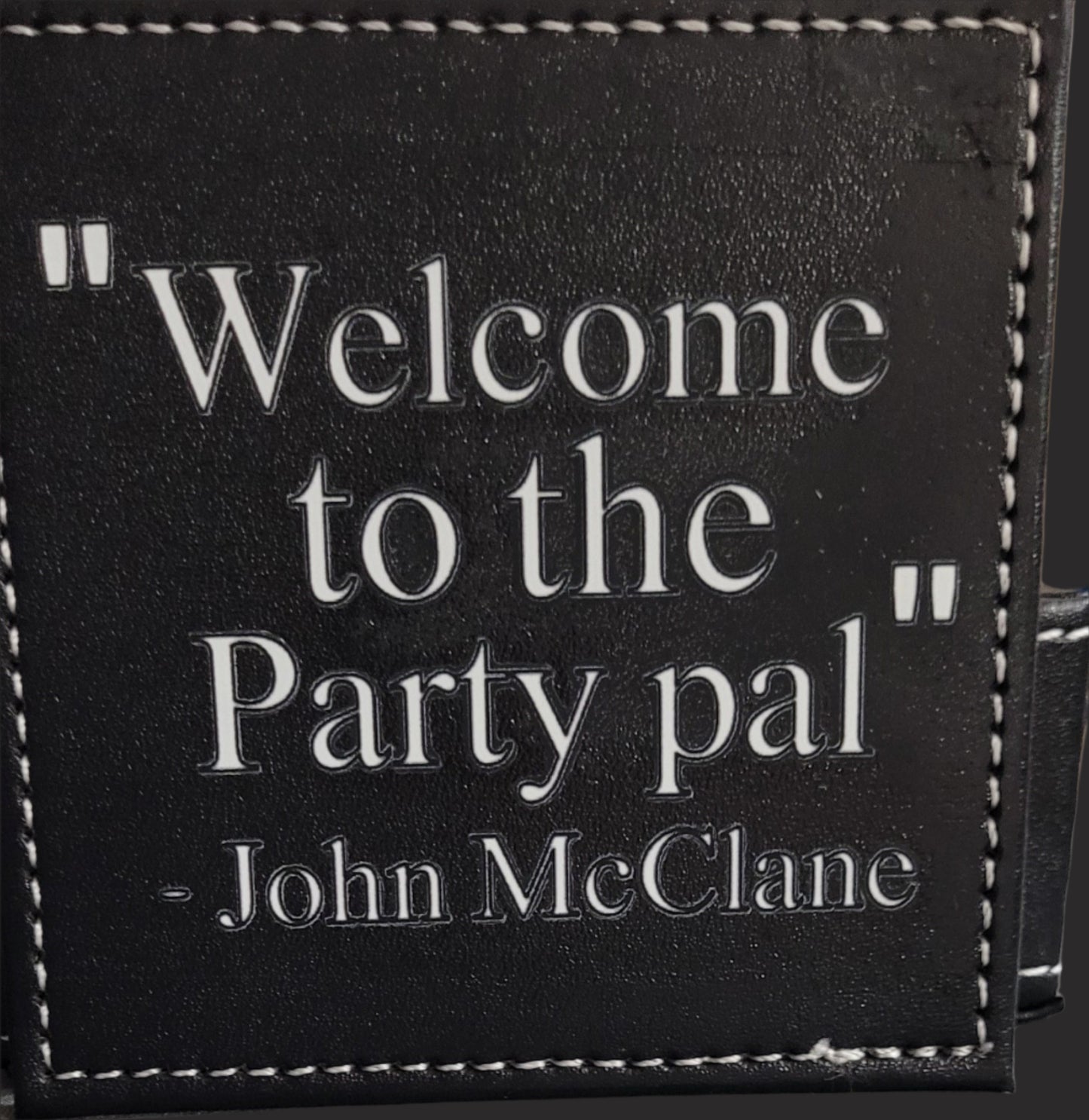 3.5 x 3.5 square black leather coaster